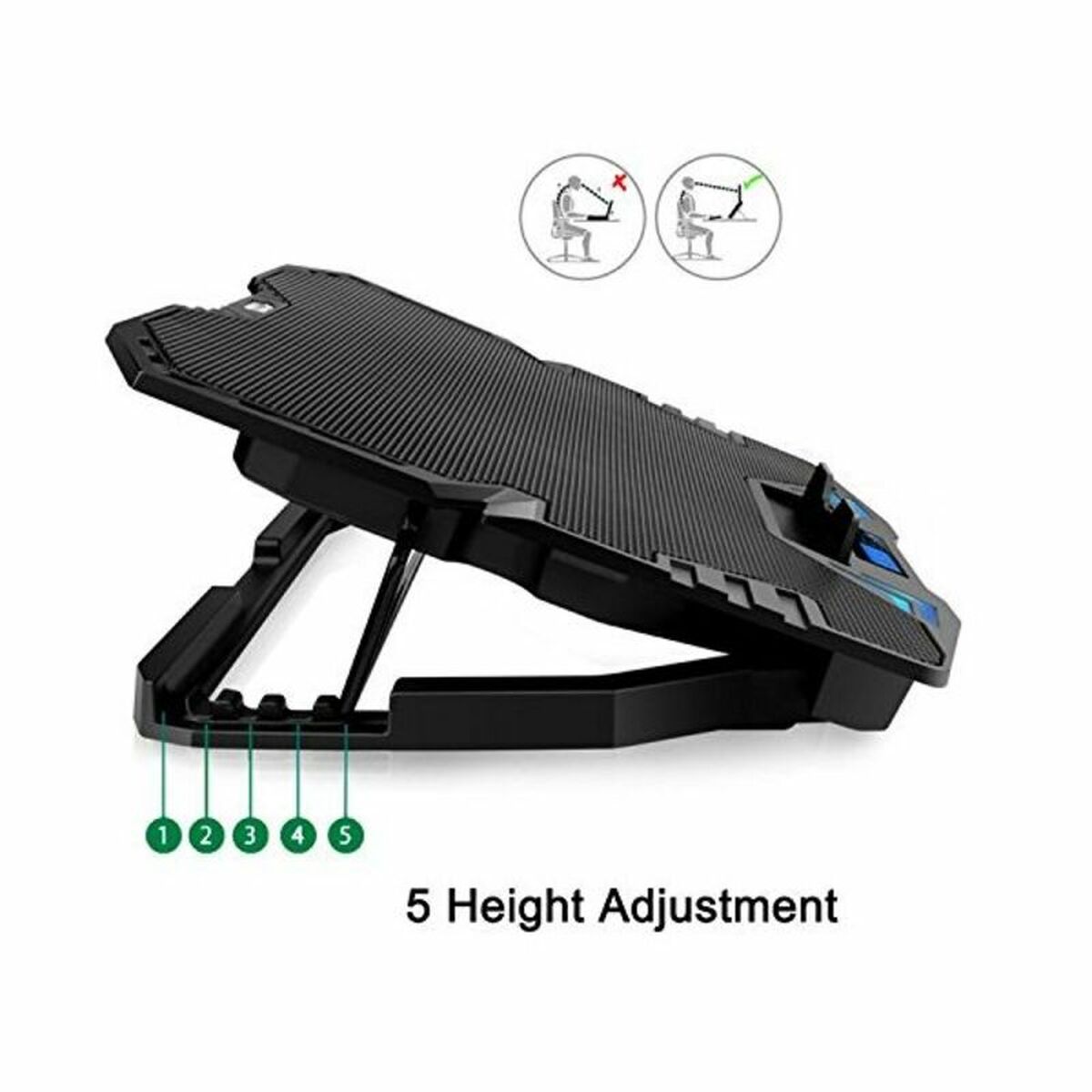 Support de refroidissement pour ordinateur portable gaming Ewent EW1259 17"